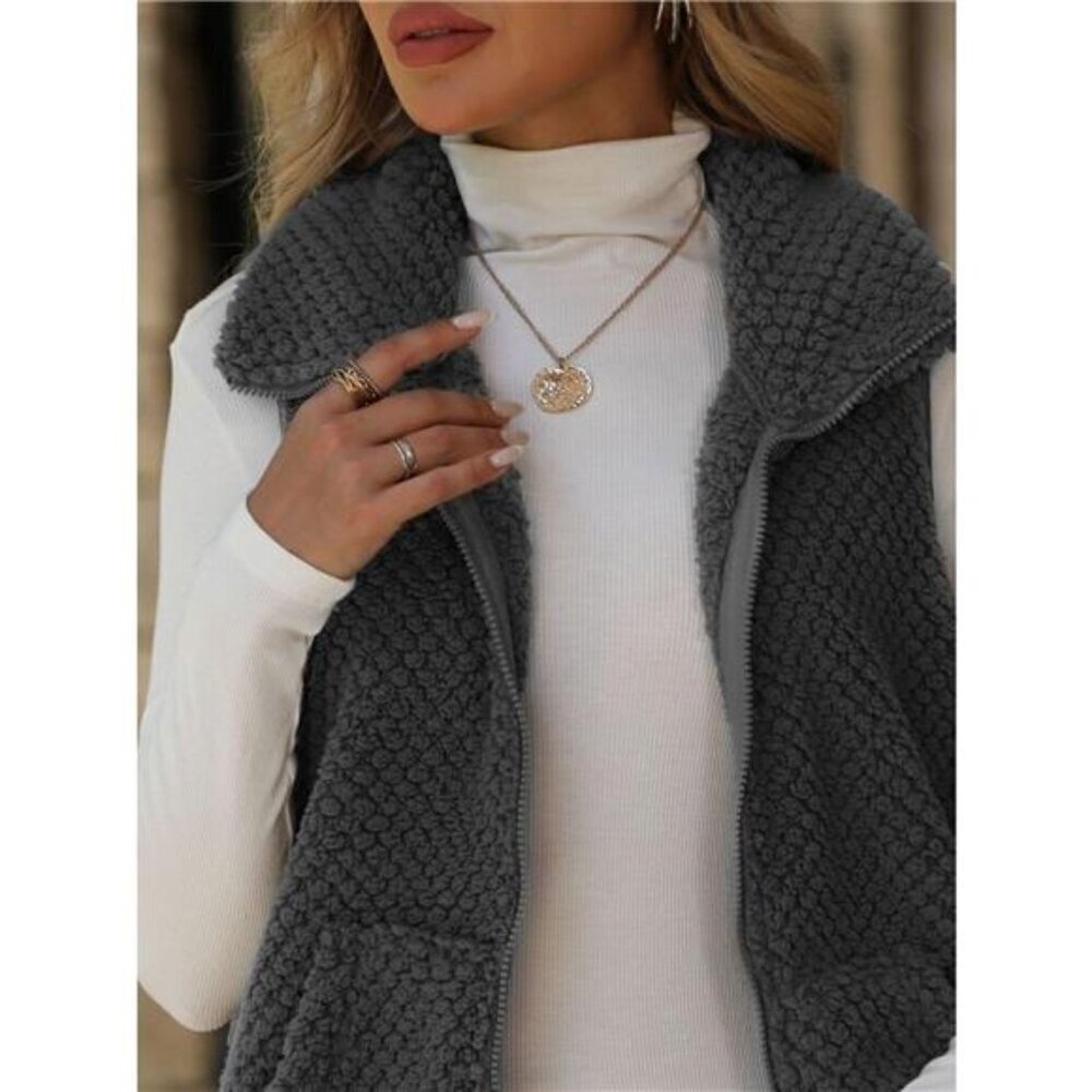 Zip-Up Vest Coat - Picture 11 of 11
